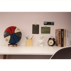 Wooden Ball Stand Display Holder For Rugby Basketball Football Autographed Ball