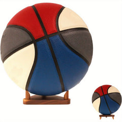 Wooden Ball Stand Display Holder For Rugby Basketball Football Autographed Ball