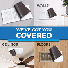 4pcs Magnetic Vent Covers for Home Floor Air Registers 13.97x30.48cm