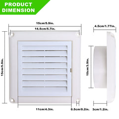 10 16 Cm Dryer Vent Cover for Outdoor Bathroom Flat Dryer Vent Kit