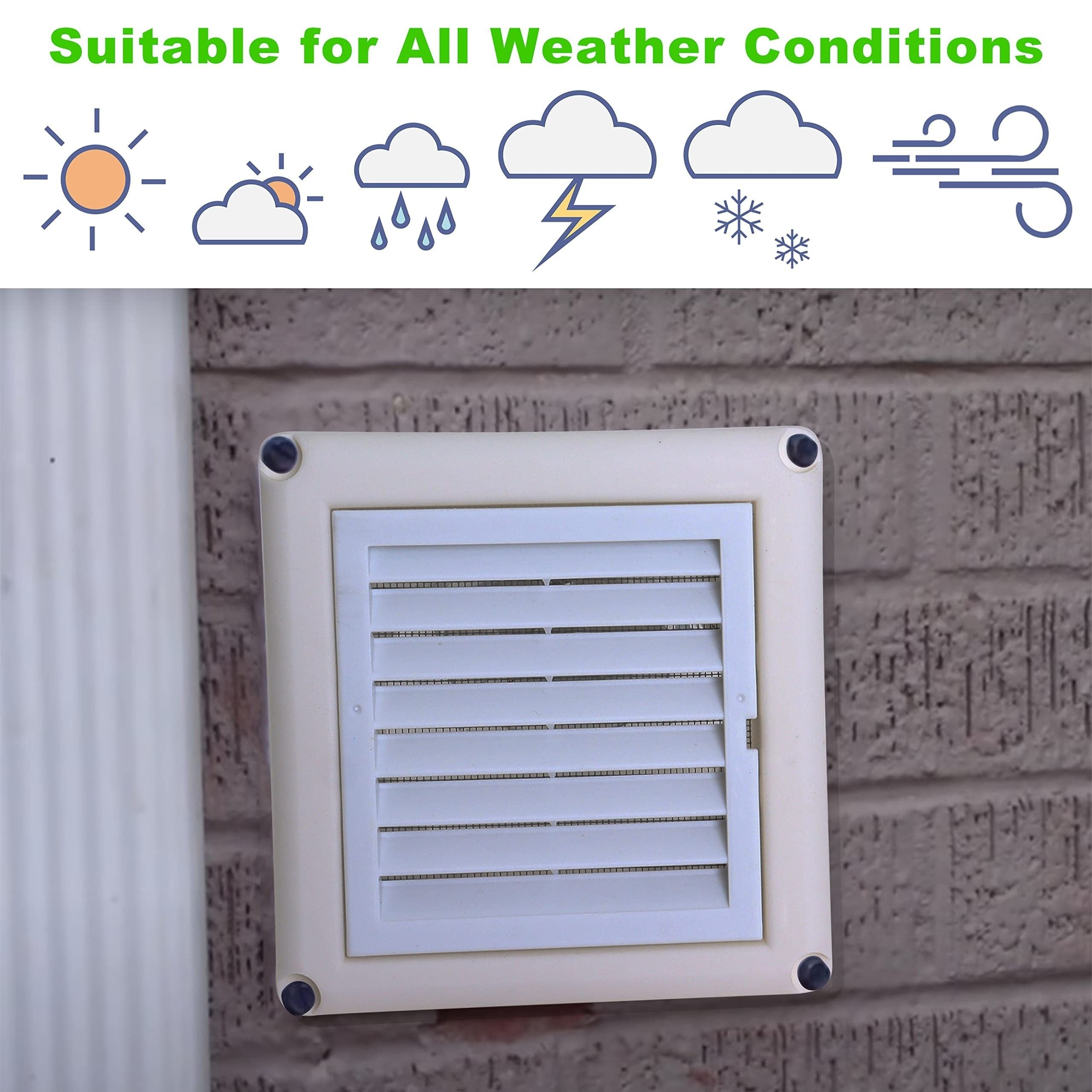 10 16 Cm Dryer Vent Cover for Outdoor Bathroom Flat Dryer Vent Kit
