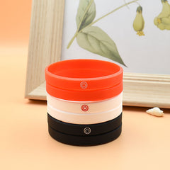 6 Pcs Smiling Face Silicone Bracelet Colored Rubber Band Wrist Band