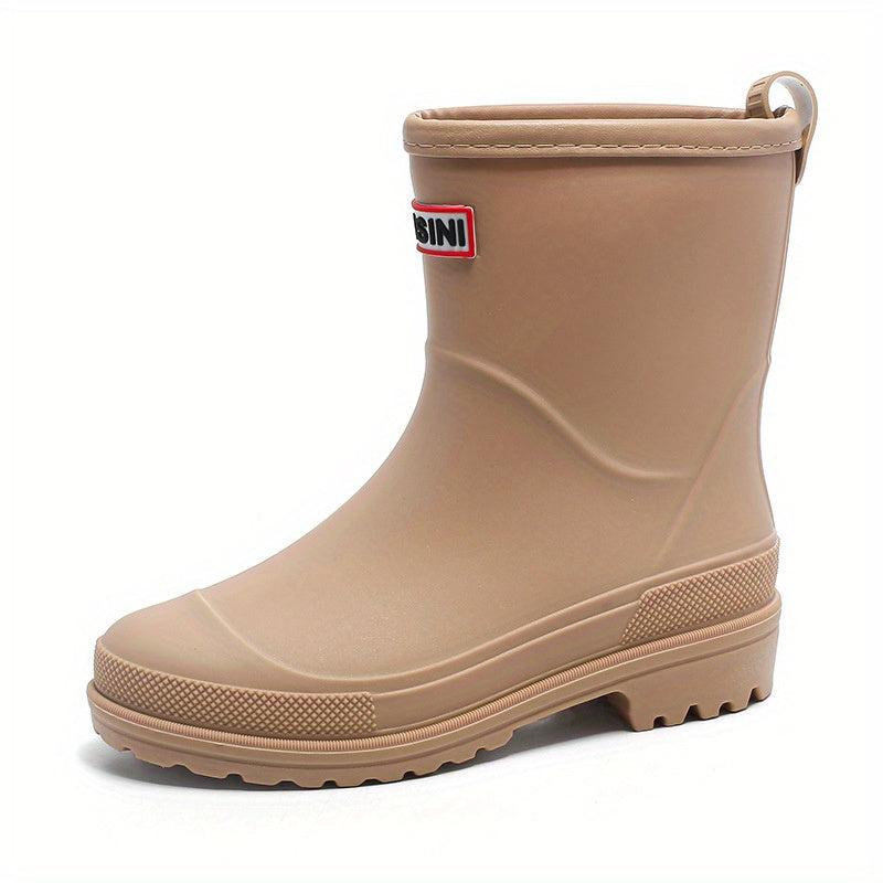 Women's Waterproof Rain Boots Medium Tube Comfortable Solid Non slip Outdoor