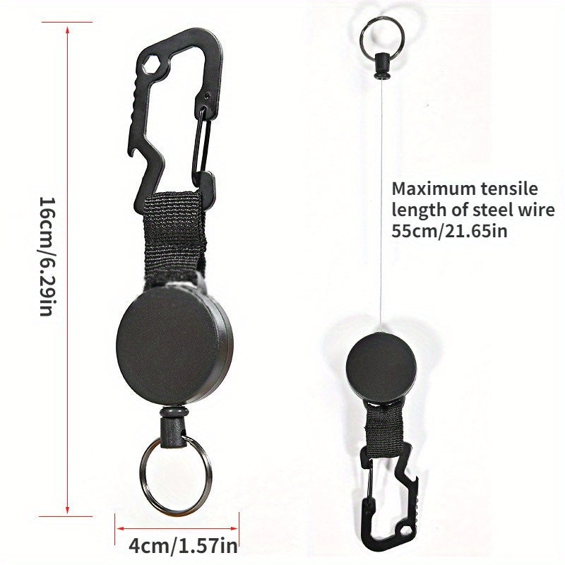 Telescopic Hook Buckle Keychain for Fishing Camping Hiking
