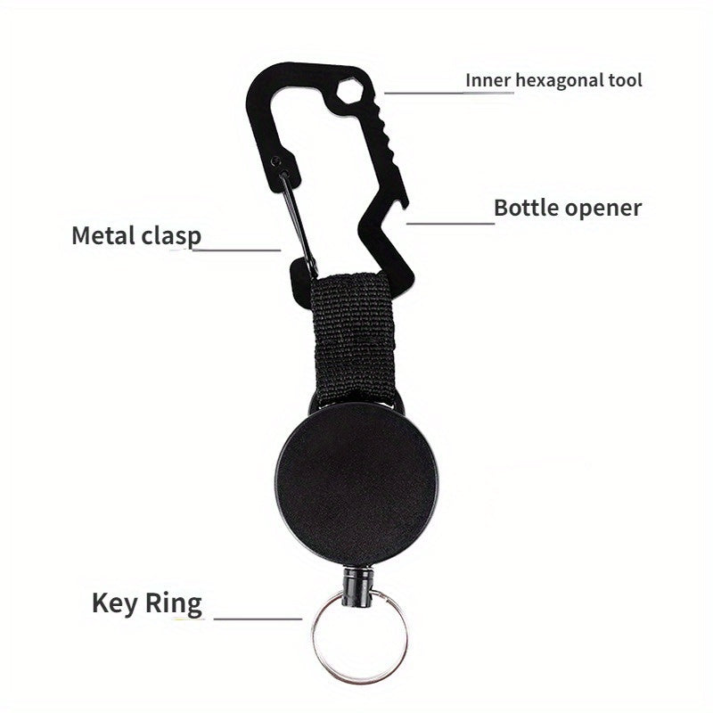 Telescopic Hook Buckle Keychain for Fishing Camping Hiking