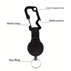 Telescopic Hook Buckle Keychain for Fishing Camping Hiking