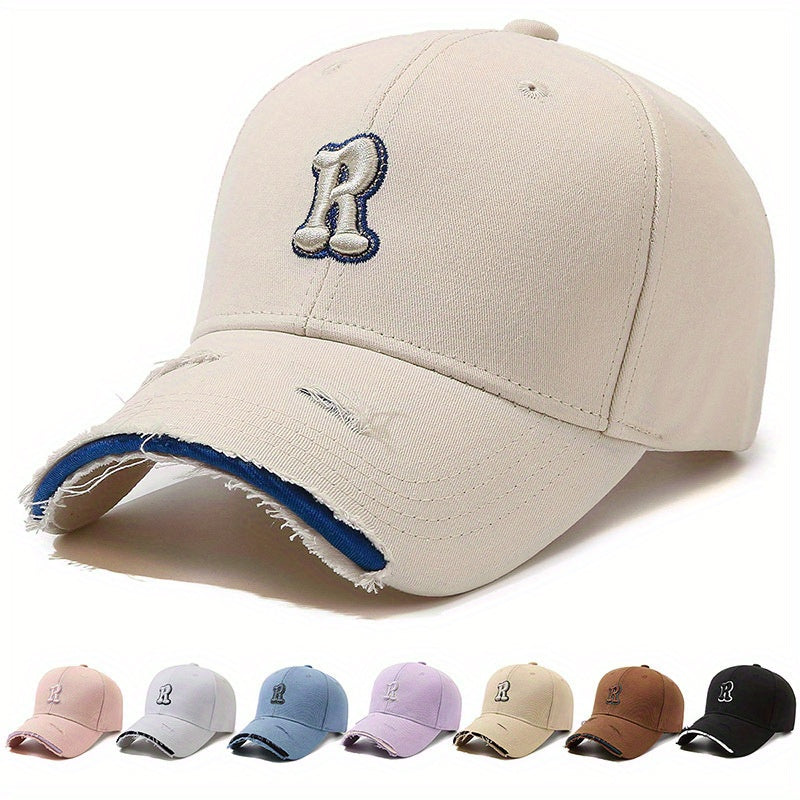 Letter R Baseball Cap Outdoor Sun Hat
