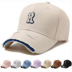 Letter R Baseball Cap Outdoor Sun Hat