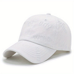 Vintage Water washed Baseball Cap Embroidered Letter Cap