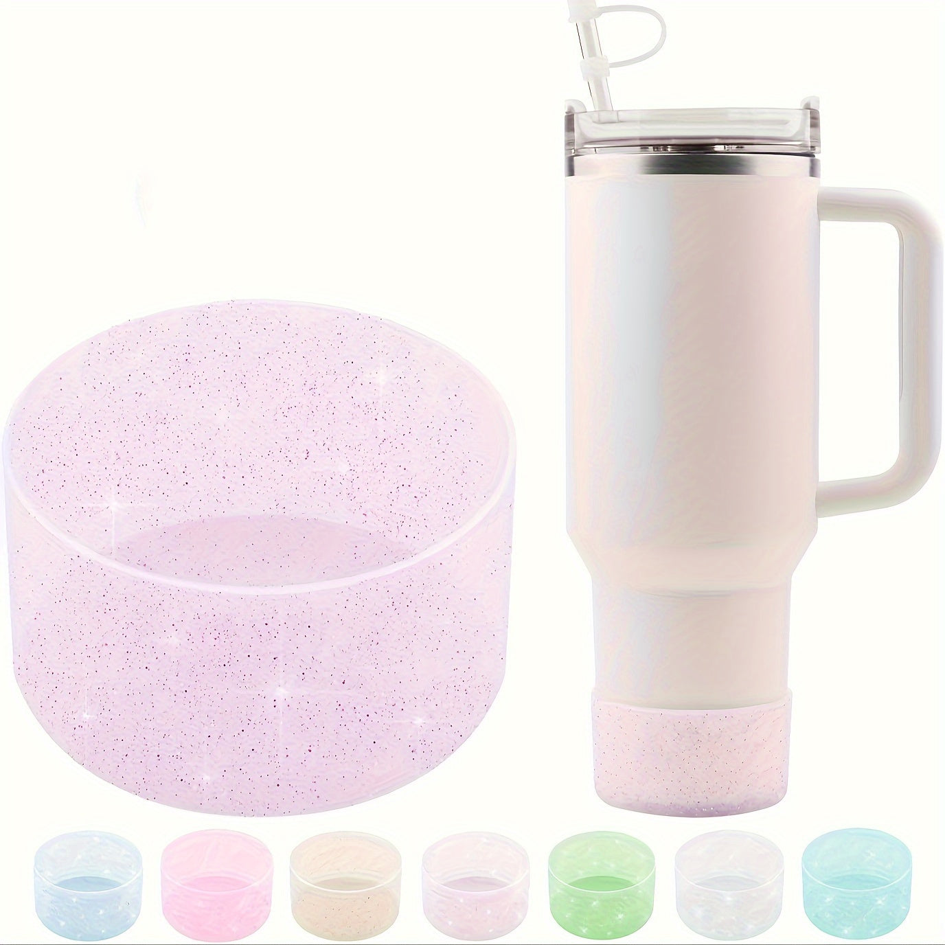 Glitter Silicone Cup Base Cover Protective Sleeve