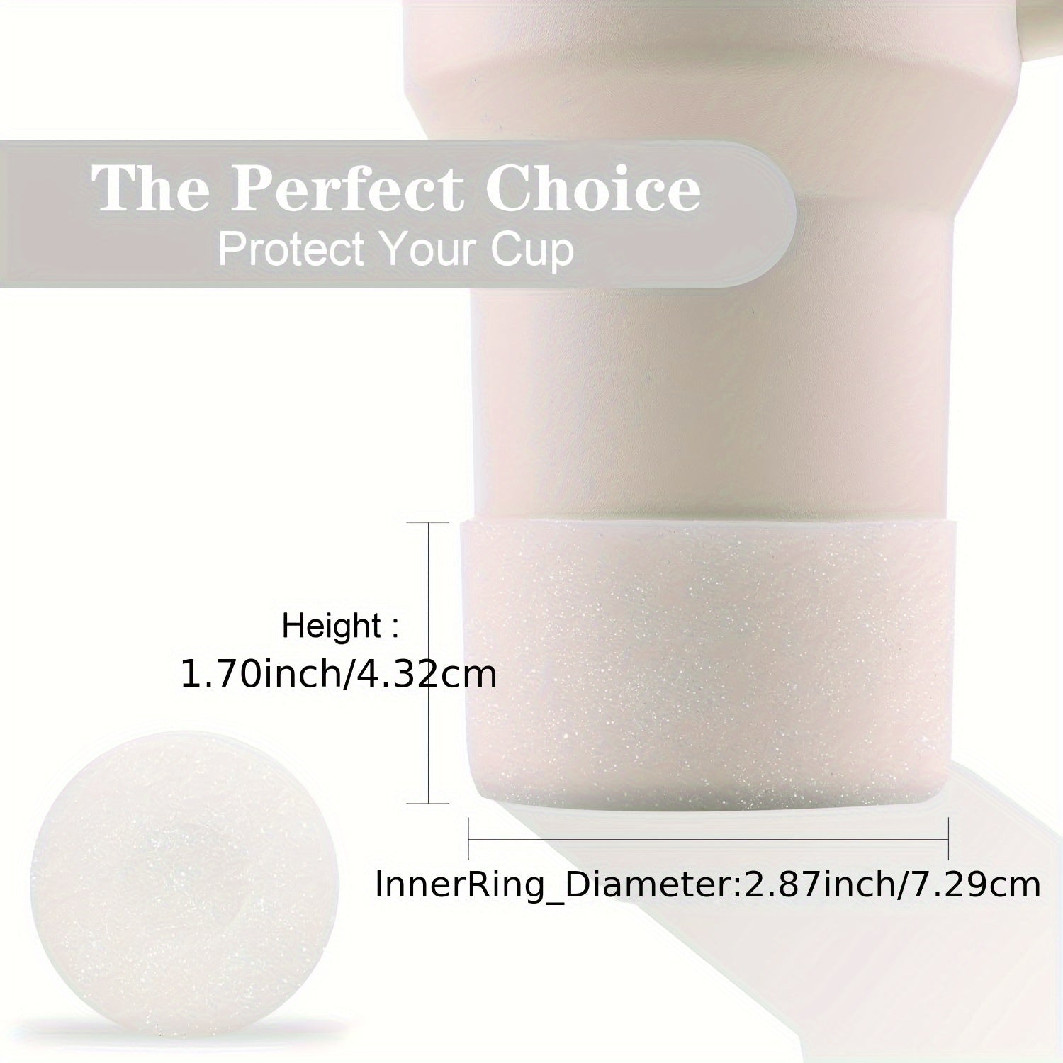 Glitter Silicone Cup Base Cover Protective Sleeve