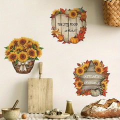 Creative Sunflower Potted Wall Stickers Self-adhesive
