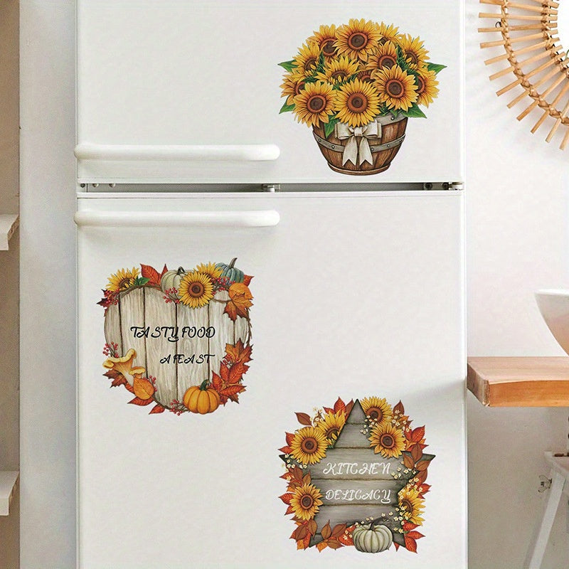 Creative Sunflower Potted Wall Stickers Self-adhesive