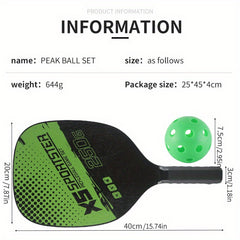 Pickleball Racket Set - 2 Rackets 4 Balls & Bag