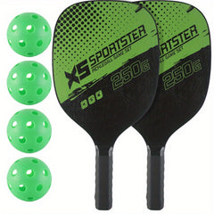 Pickleball Racket Set - 2 Rackets 4 Balls & Bag