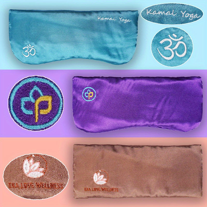 Soft Yoga Eye Pillow with Strap for Rest & Meditation