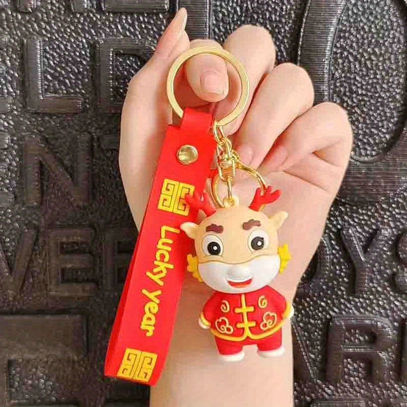 Cartoon Dragon Keychain Doll Bag Car Key Chain Pendant Year Gift