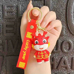 Cartoon Dragon Keychain Doll Bag Car Key Chain Pendant Year Gift