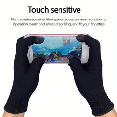 2pcs Sweat Anti-scratch Game Finger Sleeve Gloves