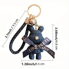 Cute Bear Keychain With Bow Bell Gift For Girls