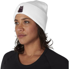 Cat Embroidered Knitted Beanie Hat Winter Warm Hat