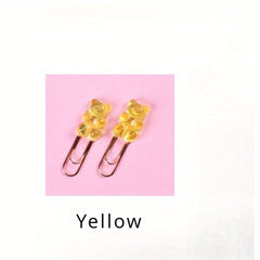 Metal Paper Clips Rainbow Bear File Clips Stationery Supplies Clips