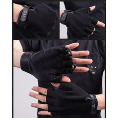Men's Half Finger Outdoor Gloves Breathable for Driving Cycling Fitness