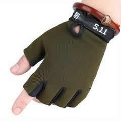 Men's Half Finger Outdoor Gloves Breathable for Driving Cycling Fitness