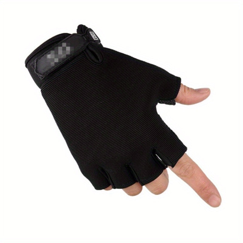 Men's Half Finger Outdoor Gloves Breathable for Driving Cycling Fitness