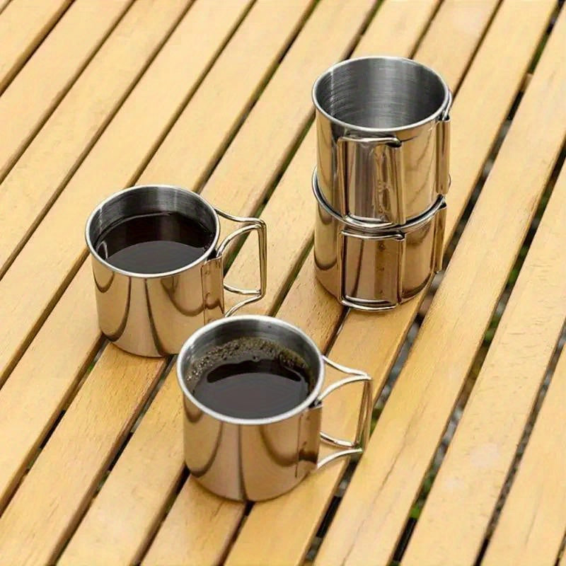 Stainless Steel Camping Mug 250-500ml Portable Travel Water Cup