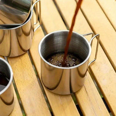 Stainless Steel Camping Mug 250-500ml Portable Travel Water Cup