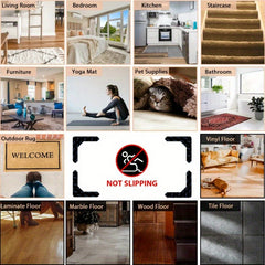 8pcs Self Adhesive Fastener Stickers Hook Loop for Bed Sofa Mat Carpet