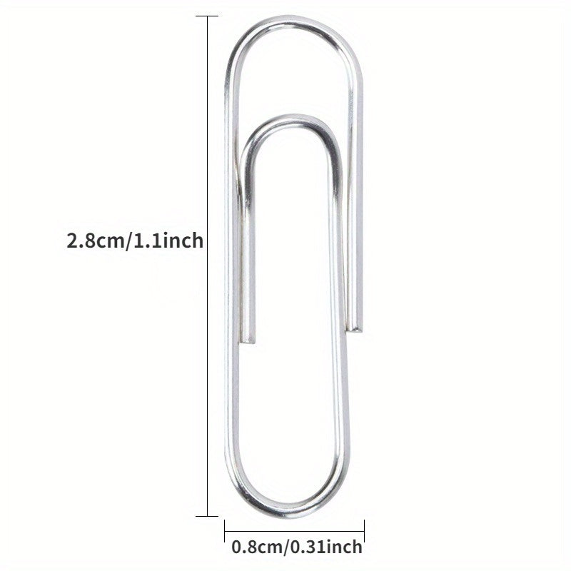 50pcs Metal Paper Clips for Desktop Use