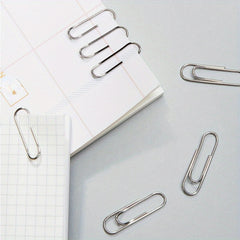 50pcs Metal Paper Clips for Desktop Use