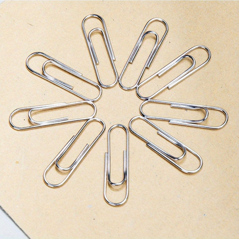 50pcs Metal Paper Clips for Desktop Use
