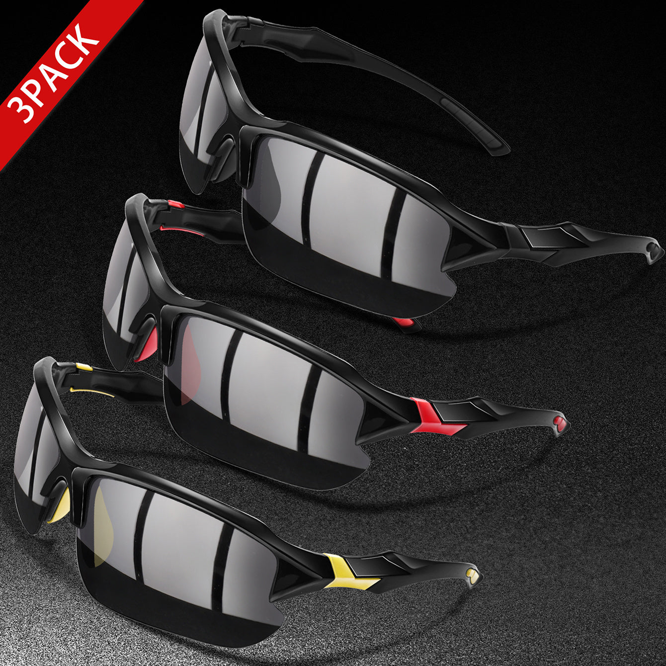 Polarized Sports Sunglasses for Cycling Running Fishing Golf