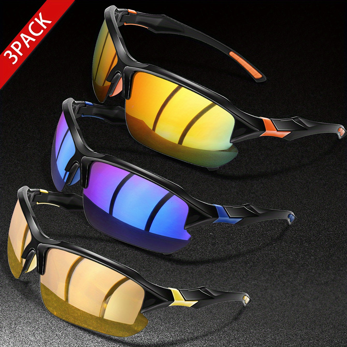 Polarized Sports Sunglasses for Cycling Running Fishing Golf