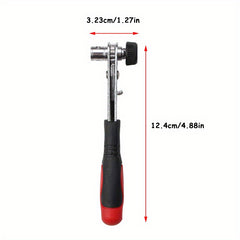 1pc 1/4'' Mini Ratchet Wrench with Socket Adapter