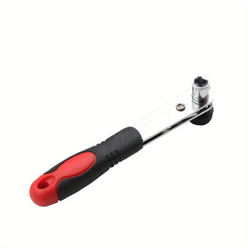 1pc 1/4'' Mini Ratchet Wrench with Socket Adapter