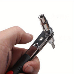 1pc 1/4'' Mini Ratchet Wrench with Socket Adapter