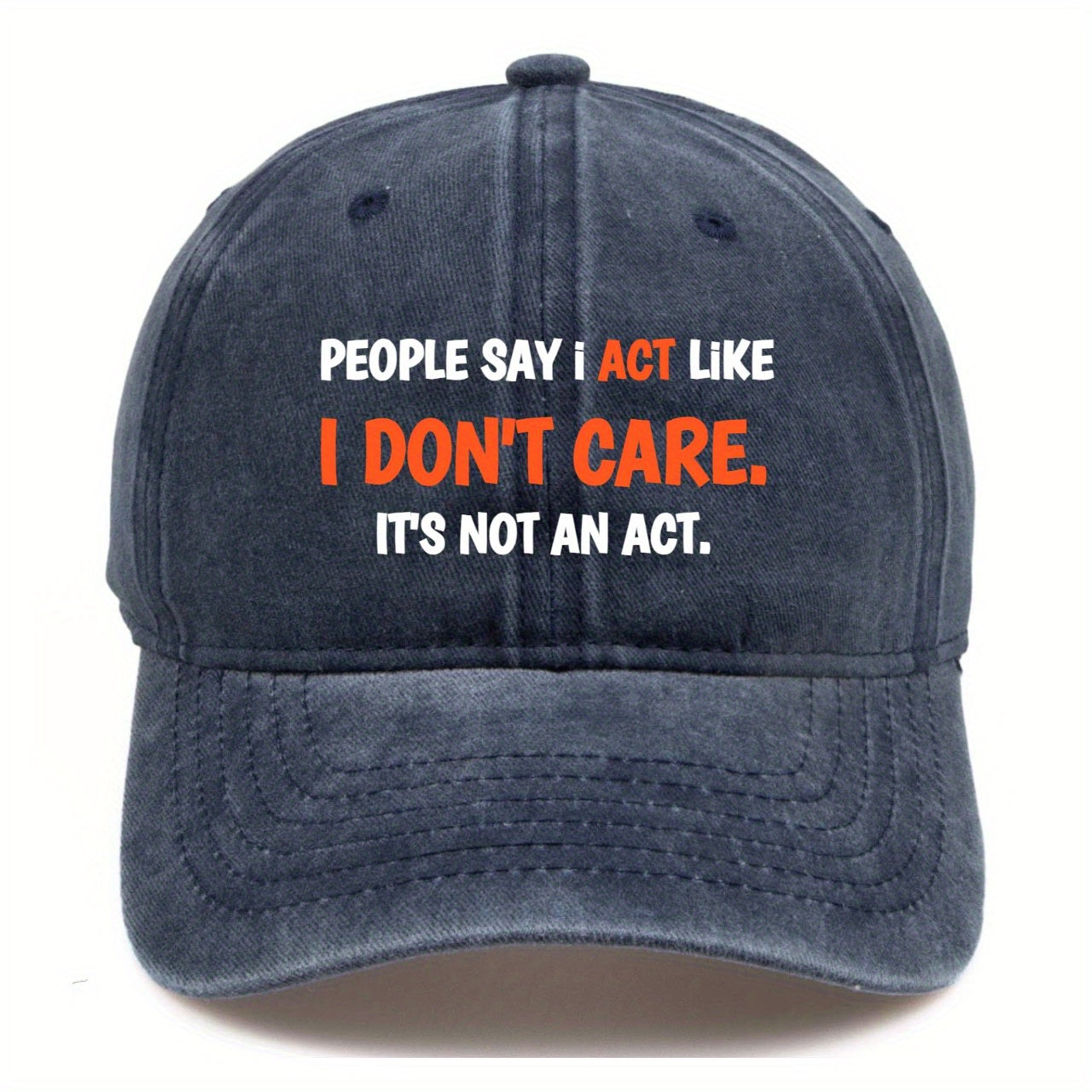 I DON'T CARE Letter Printed Baseball Cap Sunscreen Cap