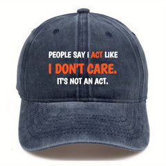 I DON'T CARE Letter Printed Baseball Cap Sunscreen Cap