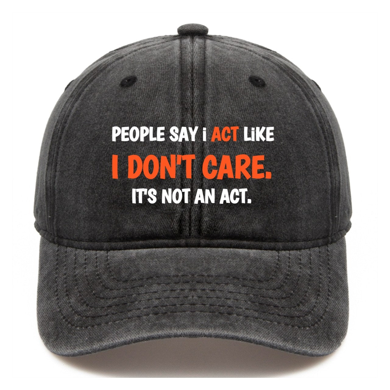 I DON'T CARE Letter Printed Baseball Cap Sunscreen Cap