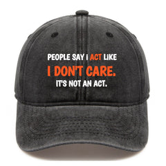 I DON'T CARE Letter Printed Baseball Cap Sunscreen Cap