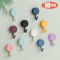 10pcs Self Adhesive Wall Hooks for Coat Bag Towel Storage