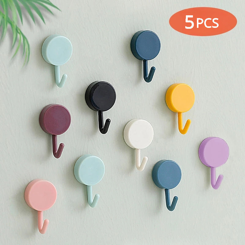 10pcs Self Adhesive Wall Hooks for Coat Bag Towel Storage