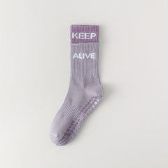 Breathable Yoga Socks With Silicone Dots Non-slip Indoor Gym Fitness
