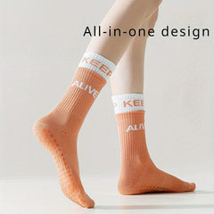 Breathable Yoga Socks With Silicone Dots Non-slip Indoor Gym Fitness