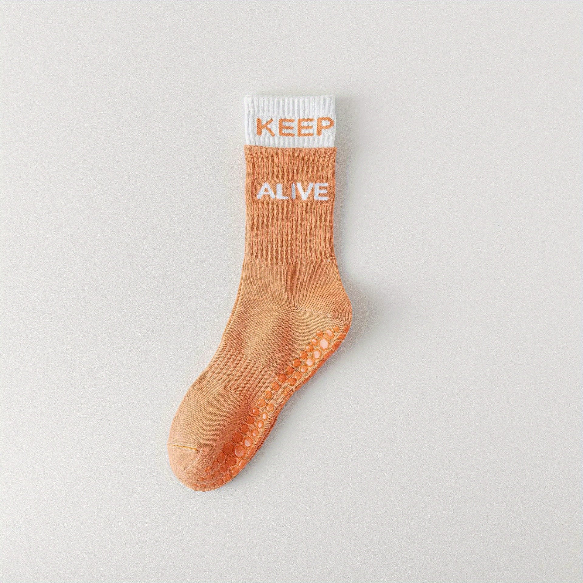 Breathable Yoga Socks With Silicone Dots Non-slip Indoor Gym Fitness