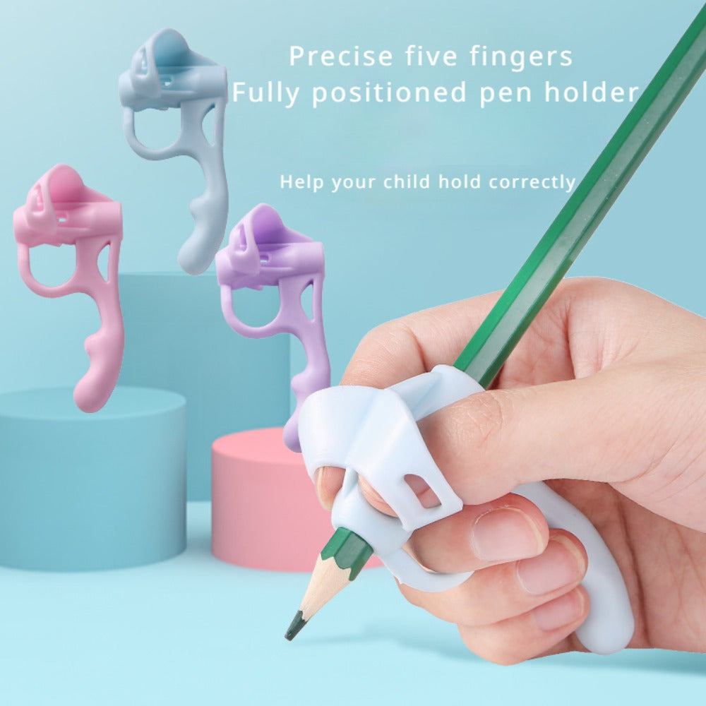 Silicone Five Finger Pen Holder Corrector